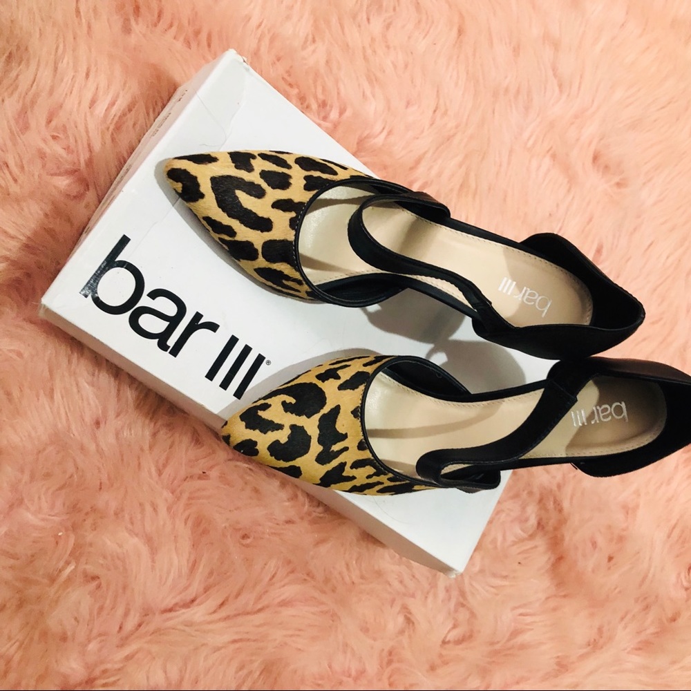 Bar ||| Leopard Print Heels w/ box